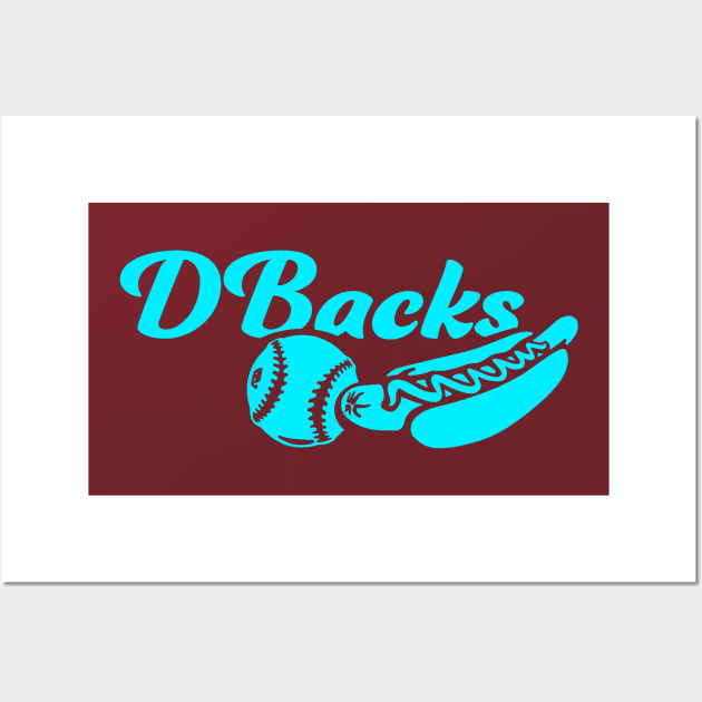 Dbacks Ball and Dog Wall Art by Throwzack